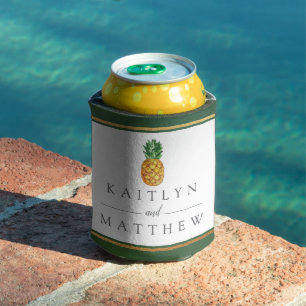 Die Hochzeitskollektion der Ananas mit tropischen  Dosenkühler