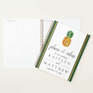 Die Hochzeitskollektion der Ananas mit tropischen Planer