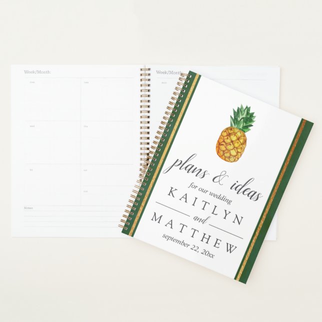 Die Hochzeitskollektion der Ananas mit tropischen  Planer (Anzeige)