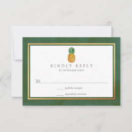 Die Hochzeitskollektion der Ananas mit tropischen  RSVP Karte