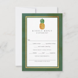 Die Hochzeitskollektion der Ananas mit tropischen  RSVP Karte