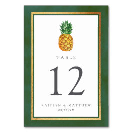 Die Hochzeitskollektion der Ananas mit tropischen  Tischnummer