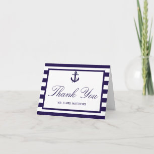 Die Hochzeitskollektion der Nautischen Seestreitkr Dankeskarte