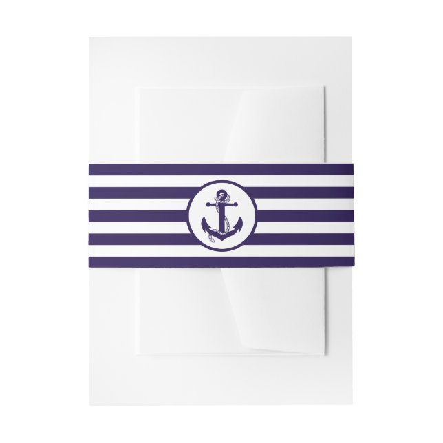 Die Hochzeitskollektion der Nautischen Seestreitkr Einladungsbanderole (Vorderseite Beispiel)
