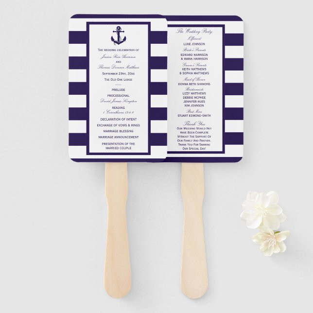 Die Hochzeitskollektion der Nautischen Seestreitkr Fächer (Vorne und Hinten)