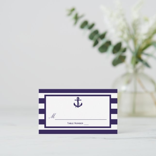 Die Hochzeitskollektion der Nautischen Seestreitkr Platzkarte (Stehend Vorderseite)