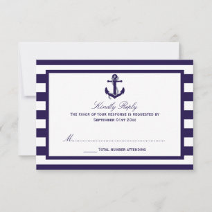 Die Hochzeitskollektion der Nautischen Seestreitkr RSVP Karte
