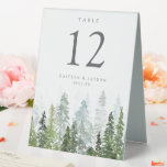 Die Hochzeitskollektion der Pinienwälder Tischaufsteller<br><div class="desc">Feiern Sie stilvoll mit diesen stilvollen und sehr trendigen Hochzeitskarten. Dieses Design lässt sich leicht mit Ihrer speziellen Veranstaltungssprache personalisieren und Ihre Gäste werden begeistert sein, wenn sie diese fabelhaften Tischnummern sehen. *** WIE SIE BESTELLEN *** Bitte passen Sie Ihre Tischnummer an und fügen Sie sie zu Ihrem Warenkorb hinzu....</div>