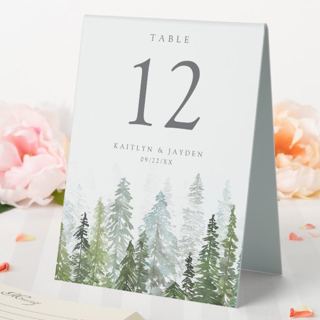 Die Hochzeitskollektion der Pinienwälder Tischaufsteller (In Situ (Hochzeit))