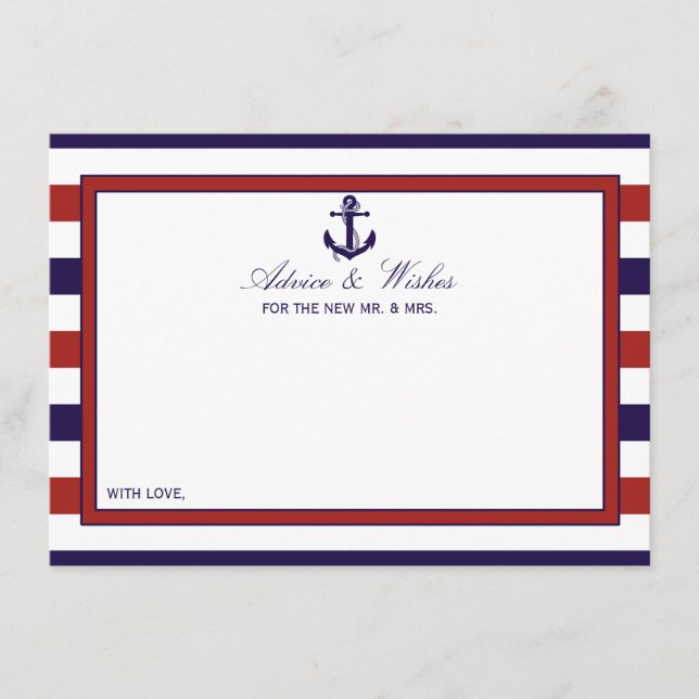 Die Hochzeitskollektion der roten und der Marine Hinweiskarte (Vorderseite)