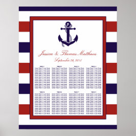 Die Hochzeitskollektion der roten und der Marine Poster