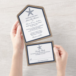 Die Hochzeitskollektion der Seestreitkräfte von Bu All In One Einladung
