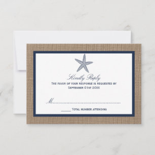 Die Hochzeitskollektion der Seestreitkräfte von Bu RSVP Karte