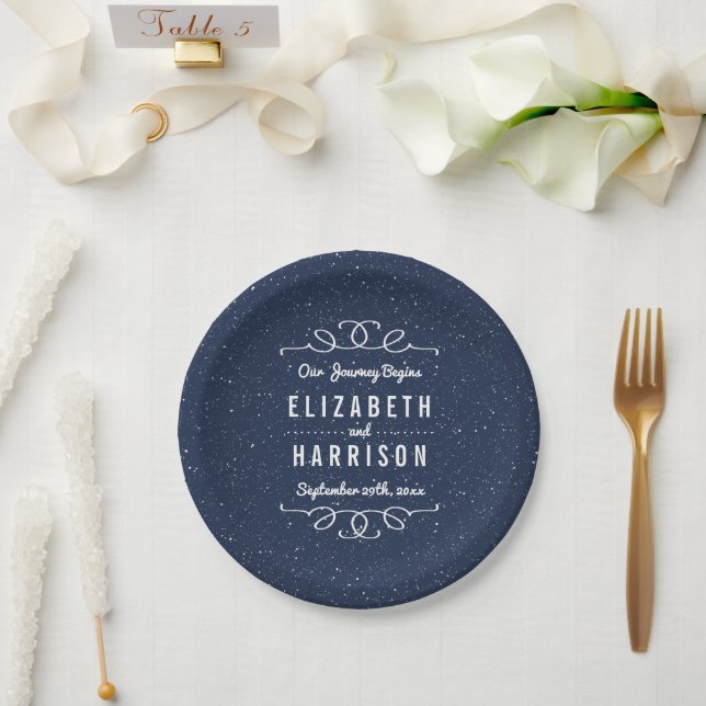 Die Hochzeitskollektion der Sternennacht Pappteller (Hochzeit)