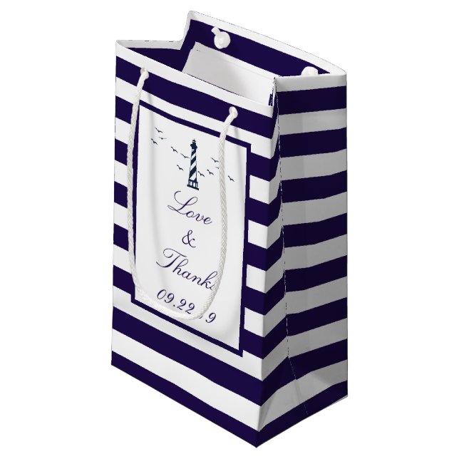 Die Hochzeitskollektion des Leuchtturms Kleine Geschenktüte (Vorderseite Schrägansicht)