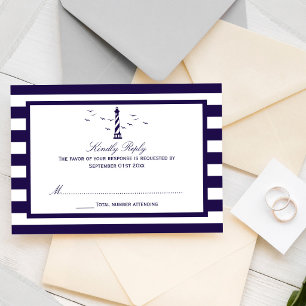 Die Hochzeitskollektion des Leuchtturms RSVP Karte
