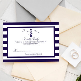 Die Hochzeitskollektion des Leuchtturms RSVP Karte