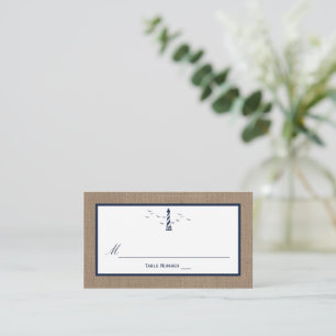 Die Hochzeitskollektion des Nautical Lighthouse Bu Platzkarte