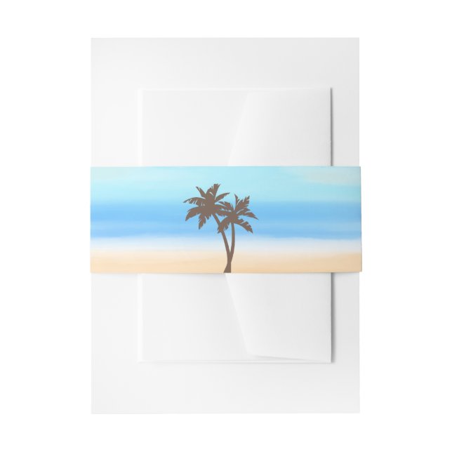 Die Hochzeitskollektion des Strandbades Einladungsbanderole (Vorderseite Beispiel)