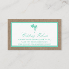 Die Hochzeitskollektion des tropischen Palmen Tree Begleitkarte