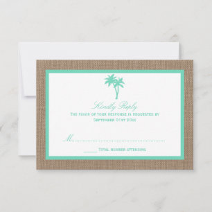 Die Hochzeitskollektion des tropischen Palmen Tree RSVP Karte