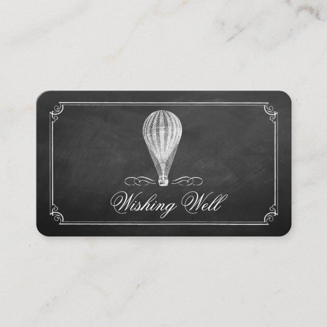 Die Hochzeitskollektion mit dem Chalkboard Hot Air Begleitkarte (Vorderseite)