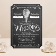 Die Hochzeitskollektion mit dem Chalkboard Hot Air
