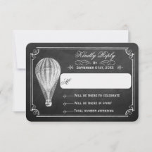 Die Hochzeitskollektion mit dem Chalkboard Hot Air