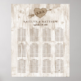 Die Hochzeitskollektion mit dem geschnitzten Herzb Poster