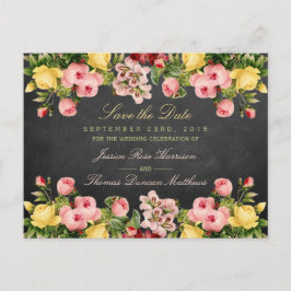 Die Hochzeitskollektion mit Vintagen Blumenkästen Ankündigungspostkarte