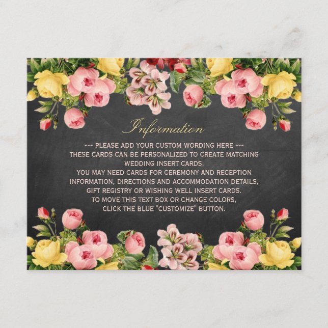 Die Hochzeitskollektion mit Vintagen Blumenkästen Begleitkarte (Vorderseite)