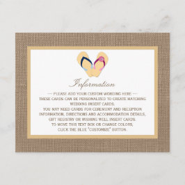 Die Hochzeitskollektion von Dreh-Flop Sand Beach B Begleitkarte