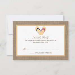 Die Hochzeitskollektion von Dreh-Flop Sand Beach B RSVP Karte