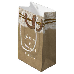 Die Hochzeitskollektion von Kraft, Spitzen und Hor Kleine Geschenktüte