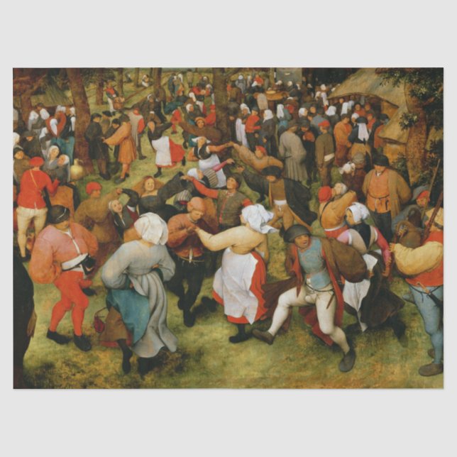 Die Hochzeitstanze von Bruegel dem Ältesten Seidenpapier (Vorderseite)