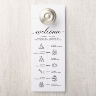 Die Hochzeitstür-Hanger-Zeitachse stört nicht Türanhänger