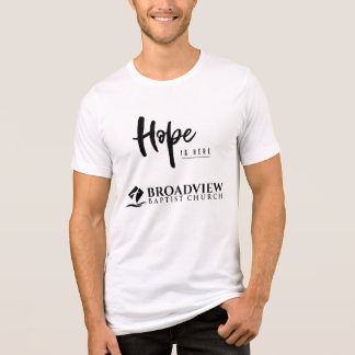 Die Hoffnung ist hier das Shirt der Broadview-Männ