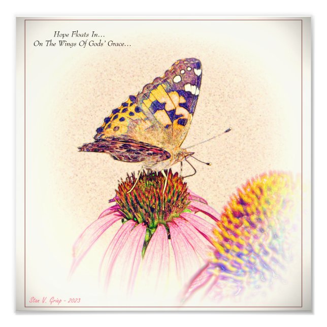 Die Hoffnung schweben.. Inspiration Art Print Fotodruck (Vorne)