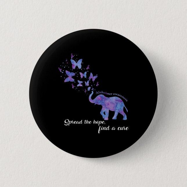 Die Hoffnung zu finden, eine Heilung Alzheimer Bew Button (Vorderseite)