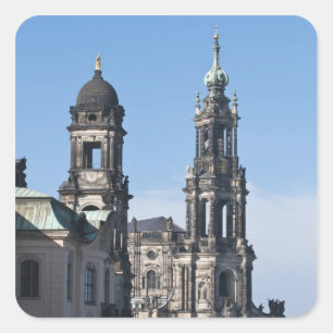 Die Hofkirche Dresden Quadratischer Aufkleber