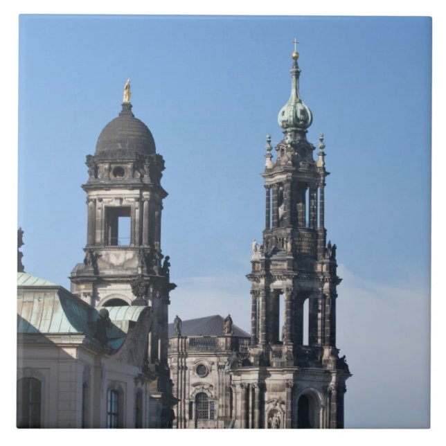 Die Hofkirche (Kirche des Gerichtshofes) Dresden Fliese (Vorderseite)
