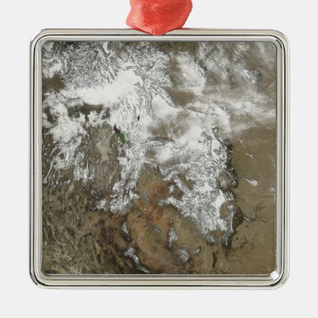Die hohen Gipfel der Rocky Mountains Ornament Aus Metall (Vorne)