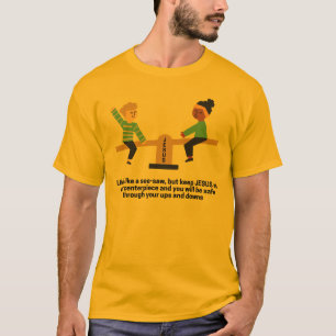 Die Höhen und Tiefen des Lebens wie ein sichtbarer T-Shirt