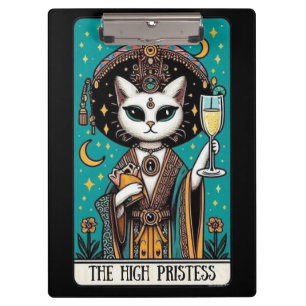 Die Hohepriesterin Tarot-Katze Mystische Hexerei Klemmbrett