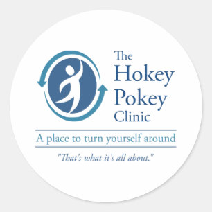Die Hokey Pokey-Klinik Runder Aufkleber