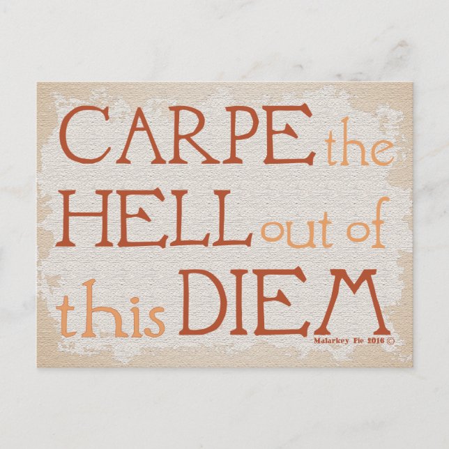 Die Hölle aus dieser DIEM-Karte ziehen Postkarte (Vorderseite)