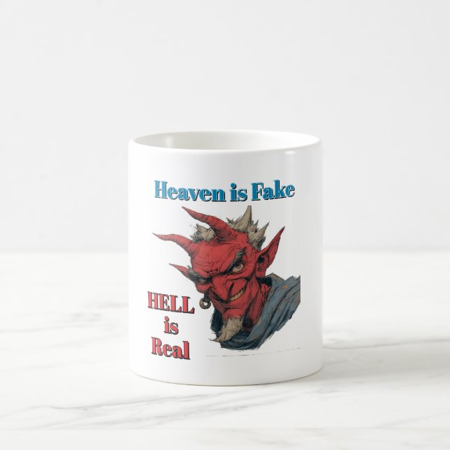 Die Hölle ist realer Kaffeebecher Kaffeetasse (Mittel)