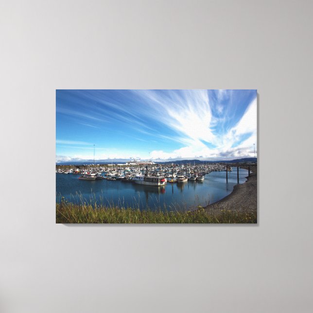 Die Homer Spit, Alaska Print Leinwanddruck (Vorderseite)