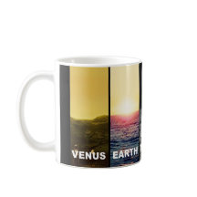 Die Horizonte von Venus-Erde Moon Mars und Titanen