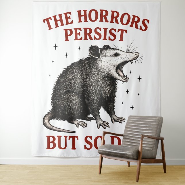 Die Horror bestehen fort, aber ich auch Wandteppich (Beispiel)